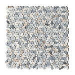 Aster Wild Blue Flower Marble Mosaic Tile - American Tile Depot