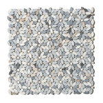 Aster Wild Blue Flower Marble Mosaic Tile - American Tile Depot