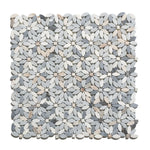 Aster Wild Blue Flower Marble Mosaic Tile - American Tile Depot