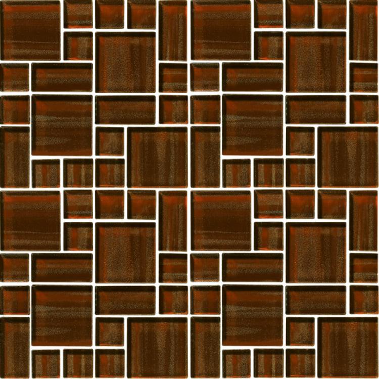 Atlas Brown Square Glass Mosaic Wall Tile Atlas Brown Square Glass Mosaic Wall Tile - American Tile Depot