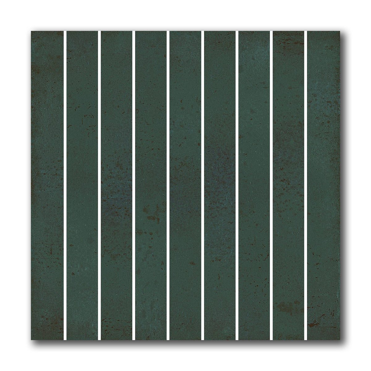 8x8 Giada Verde Baguette Glossy Ceramic Wall Tile - American Tile Depot