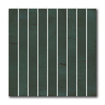 8x8 Giada Verde Baguette Glossy Ceramic Wall Tile - American Tile Depot