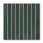 8x8 Giada Verde Baguette Glossy Ceramic Wall Tile - American Tile Depot