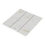 Band Calacatta Matte Linear Porcelain Mosaic Tile Band Calacatta Matte Linear Porcelain Mosaic Tile - American Tile Depot