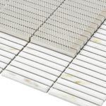 Band Calacatta Matte Linear Porcelain Mosaic Tile Band Calacatta Matte Linear Porcelain Mosaic Tile - American Tile Depot