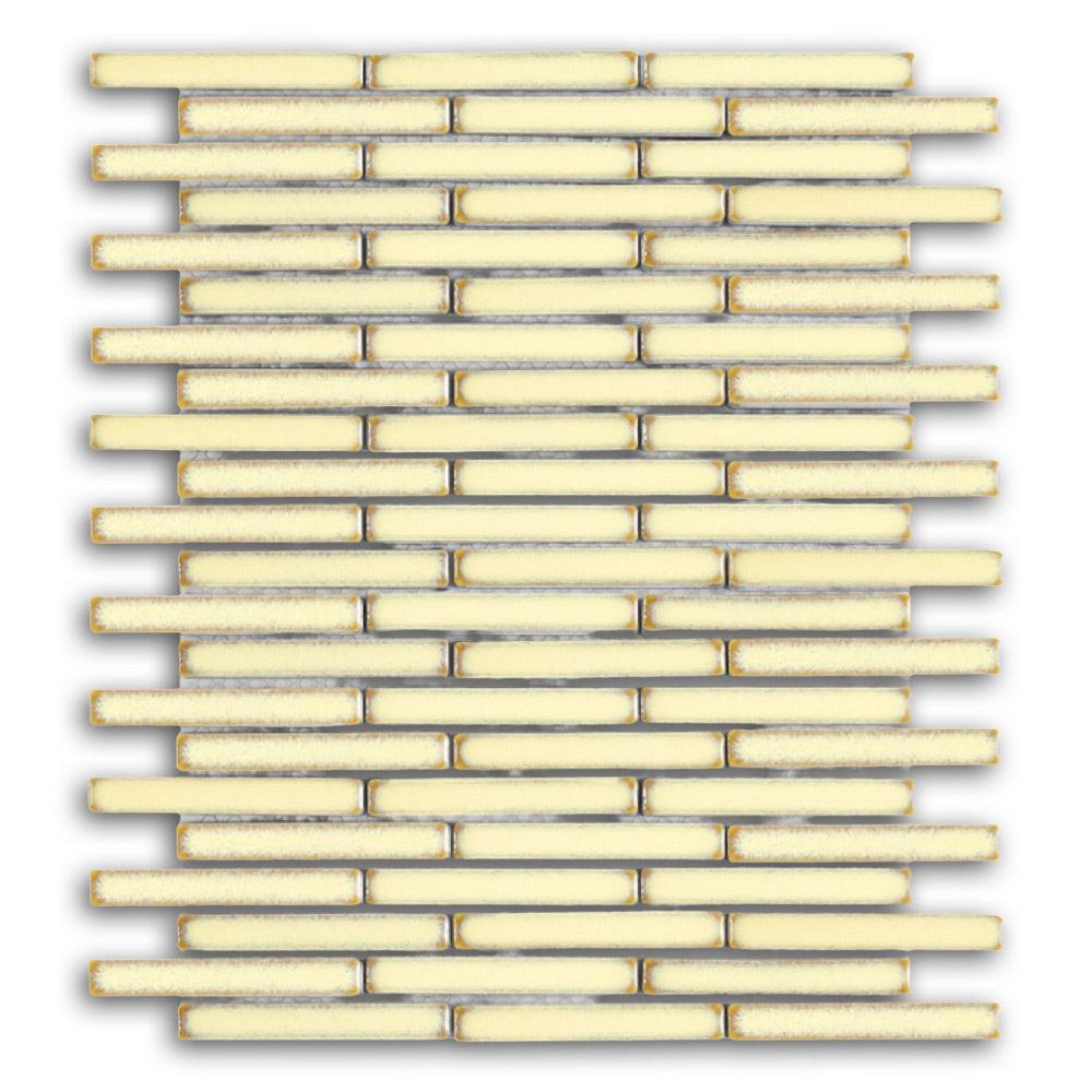 Band Ivory Spike Linear Porcelain Mosaic Tile Band Ivory Spike Linear Porcelain Mosaic Tile - American Tile Depot