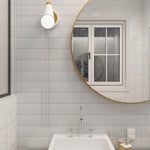 Band Snow Matte Linear Porcelain Mosaic Tile Band Snow Matte Linear Porcelain Mosaic Tile - American Tile Depot