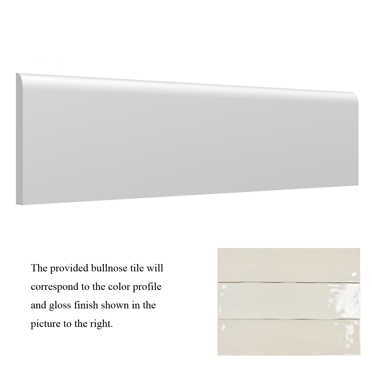 3x12 Novara Nuuk Ceramic Bullnose Tile 3x12 Novara Nuuk Ceramic Bullnose Tile - American Tile Depot