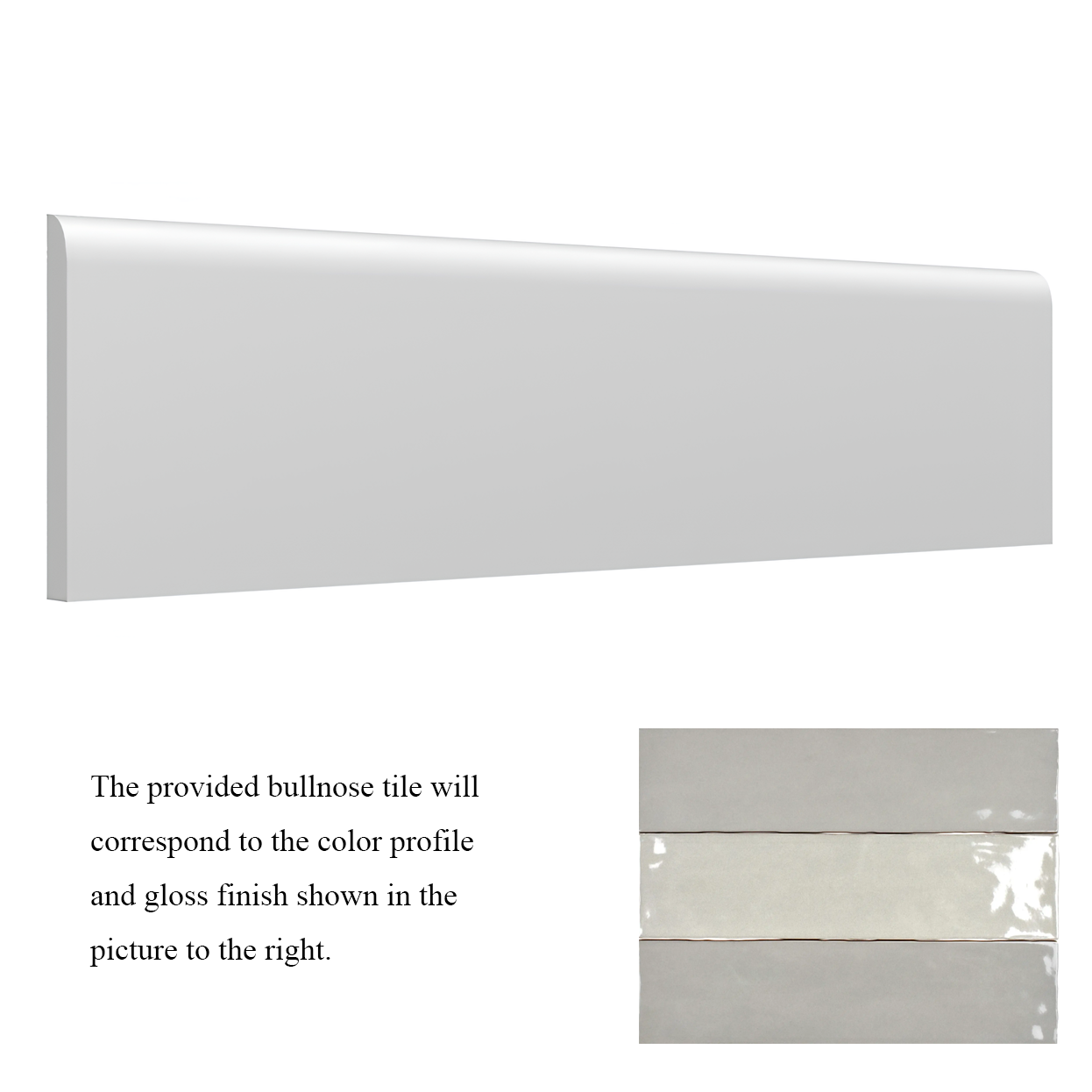 3x12 Novara Oslo Ceramic Bullnose Tile 3x12 Novara Oslo Ceramic Bullnose Tile - American Tile Depot