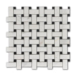 Mineralis Marble Polished B&W Basketweave Mosaic Tile - American Tile Depot