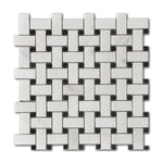 Mineralis Marble Polished B&W Basketweave Mosaic Tile - American Tile Depot