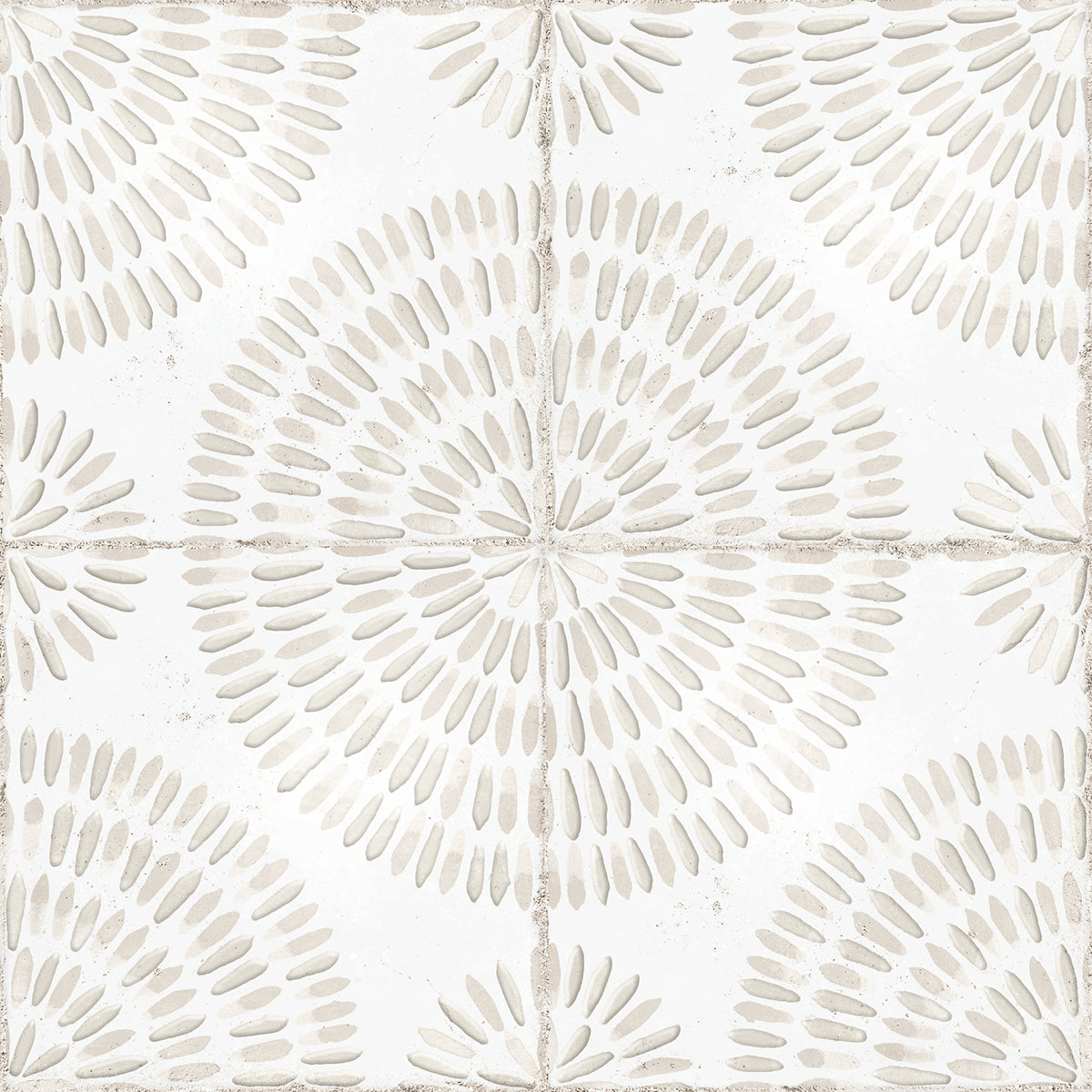 8x8 Nautilus Bayonne Deco Ceramic Tile - American Tile Depot