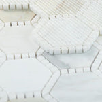 Beehive Deco Calacatta Gold Honed Hexagon Marble Mosaic Tile Beehive Deco Calacatta Gold Honed Hexagon Marble Mosaic Tile - American Tile Depot