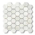 Bianco Congelato Dolomite Leathered 2" Hexagon Mosaic Tile - American Tile Depot