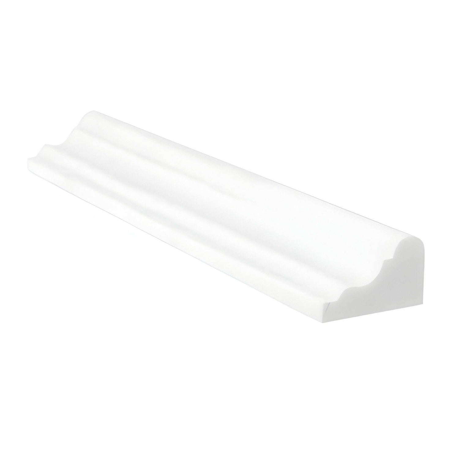 Bianco Dolomite Honed 2x12 Milano Molding Trim Bianco Dolomite Honed 2x12 Milano Molding Trim - American Tile Depot