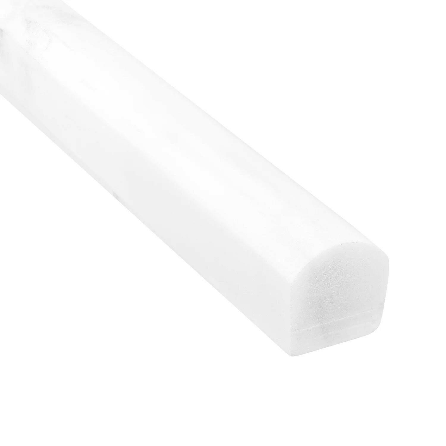 Bianco Dolomite Honed 3/4x12 Bullnose Liner Bianco Dolomite Honed 3/4x12 Bullnose Liner - American Tile Depot