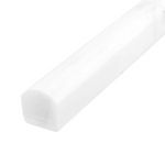 Bianco Dolomite Honed 3/4x12 Bullnose Liner - American Tile Depot