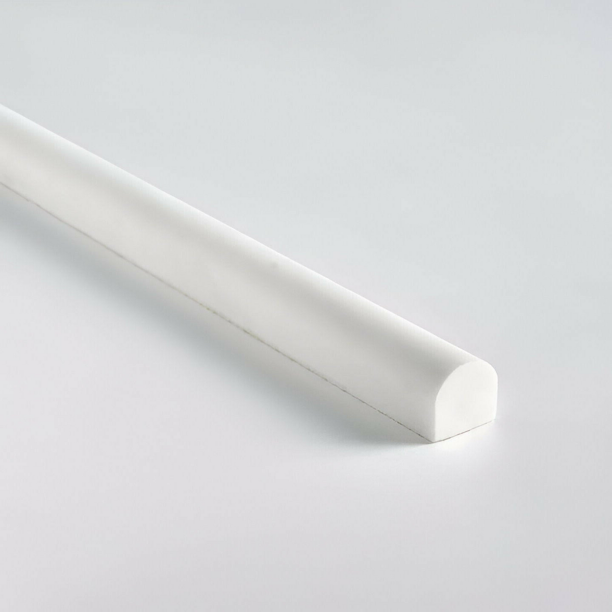 Bianco Dolomite Honed 3/4x12 Bullnose Liner - American Tile Depot