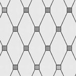 Bianco Dolomite Honed Long Octave Mosaic Tile w/ Blue-Gray Dots Bianco Dolomite Honed Long Octave Mosaic Tile w/ Blue-Gray Dots - American Tile Depot