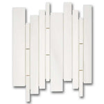 Bianco Dolomite Honed Random Strip Mosaic Tile Bianco Dolomite Honed Random Strip Mosaic Tile - American Tile Depot