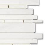 Bianco Dolomite Honed Random Strip Mosaic Tile Bianco Dolomite Honed Random Strip Mosaic Tile - American Tile Depot
