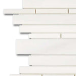 Bianco Dolomite Honed Random Strip Mosaic Tile Bianco Dolomite Honed Random Strip Mosaic Tile - American Tile Depot