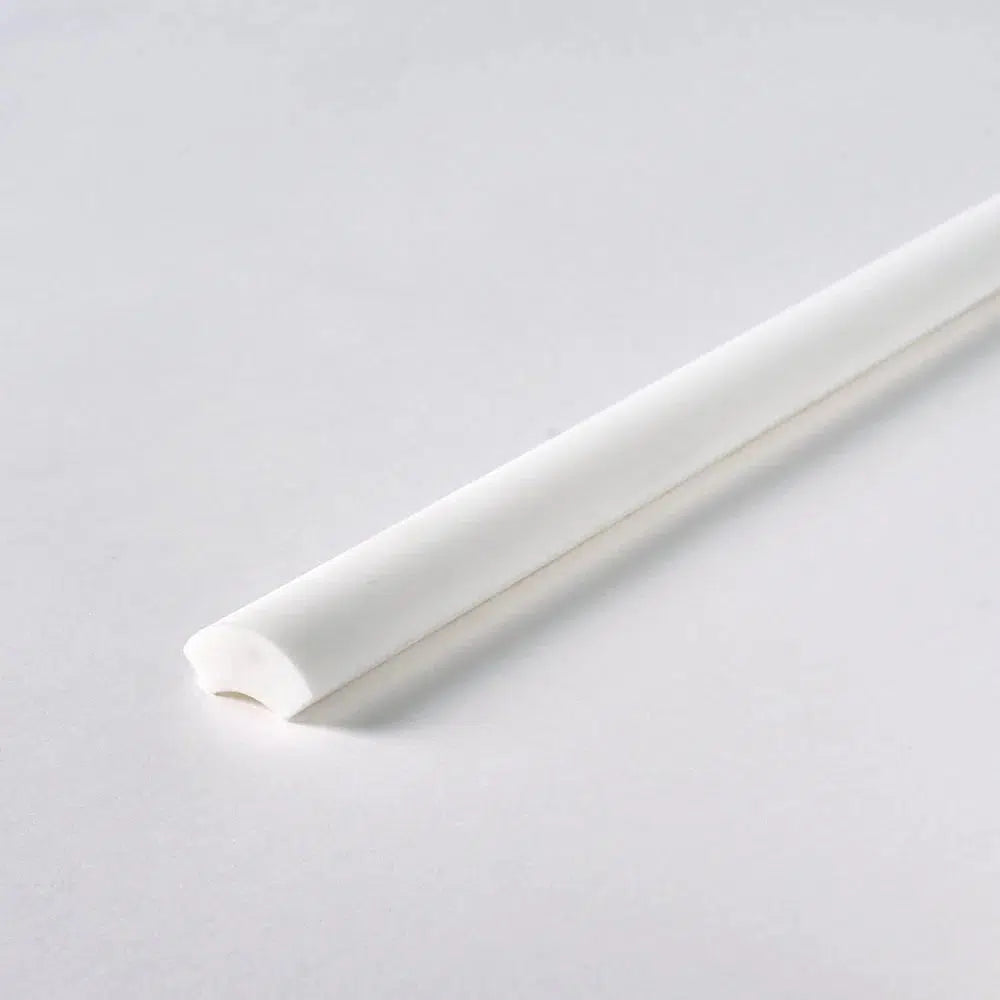 Bianco Dolomite Polished 1x12 Quarter - Round Trim Molding Bianco Dolomite Polished 1x12 Quarter - Round Trim Molding - American Tile Depot