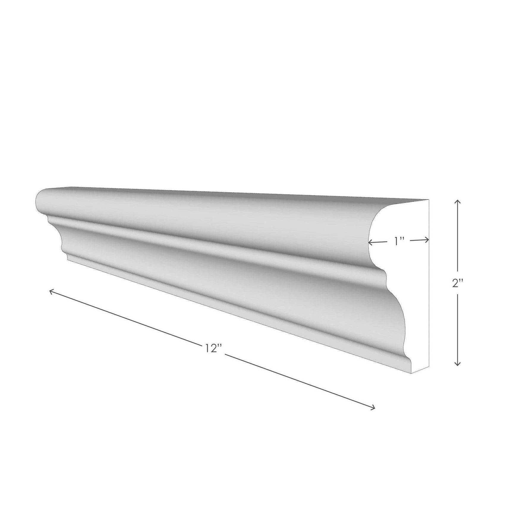 Bianco Dolomite Polished 2x12 Milano Molding Trim Bianco Dolomite Polished 2x12 Milano Molding Trim - American Tile Depot