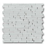 Bianco Dolomite Tumbled Random Strip Mosaic Tile Bianco Dolomite Tumbled Random Strip Mosaic Tile - American Tile Depot