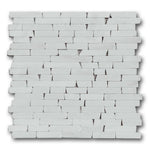 Bianco Dolomite Tumbled Random Strip Mosaic Tile Bianco Dolomite Tumbled Random Strip Mosaic Tile - American Tile Depot