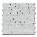 Bianco Dolomite Tumbled Random Strip Mosaic Tile Bianco Dolomite Tumbled Random Strip Mosaic Tile - American Tile Depot