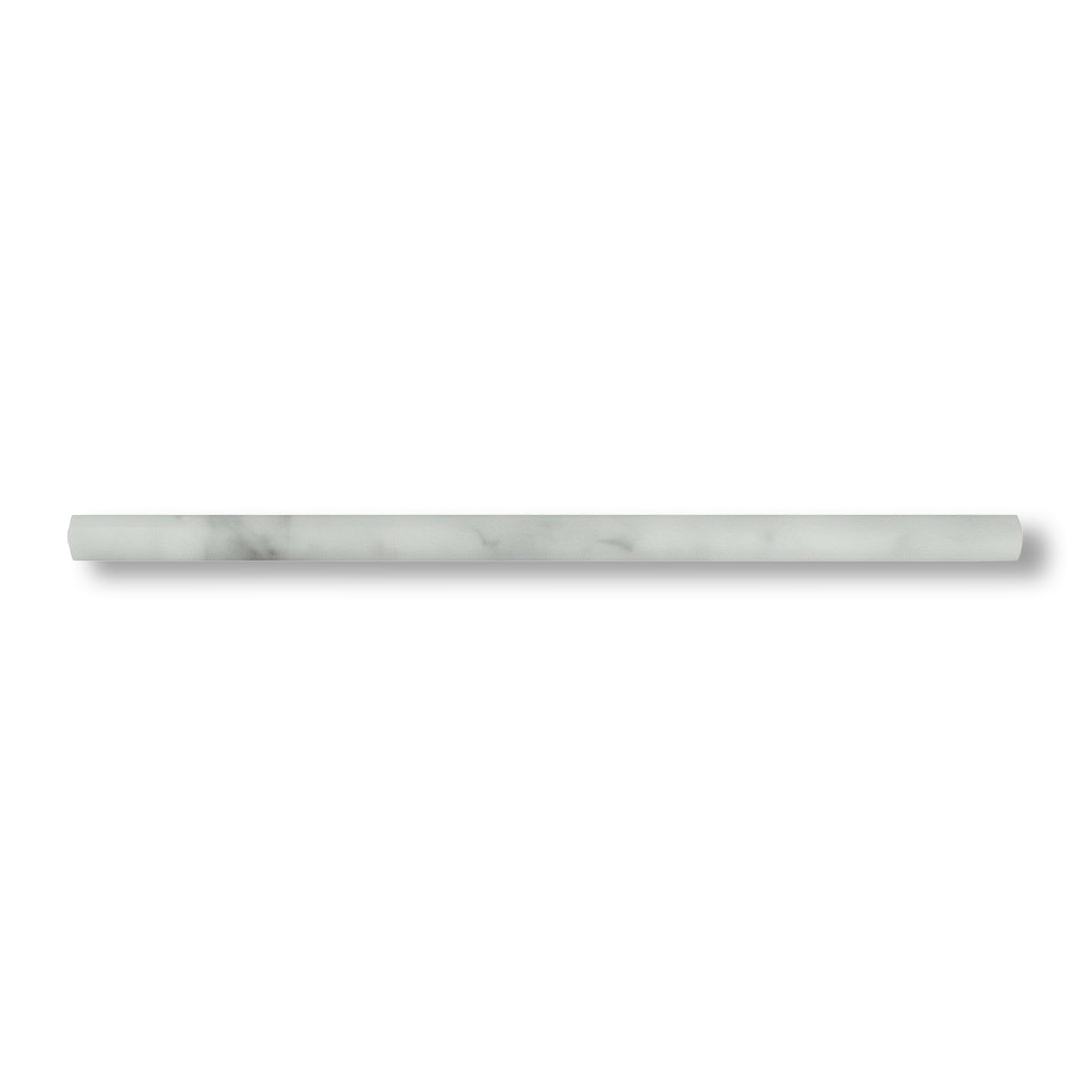 Bianco Venatino Marble Honed 3/4x12 Bullnose Liner - American Tile Depot