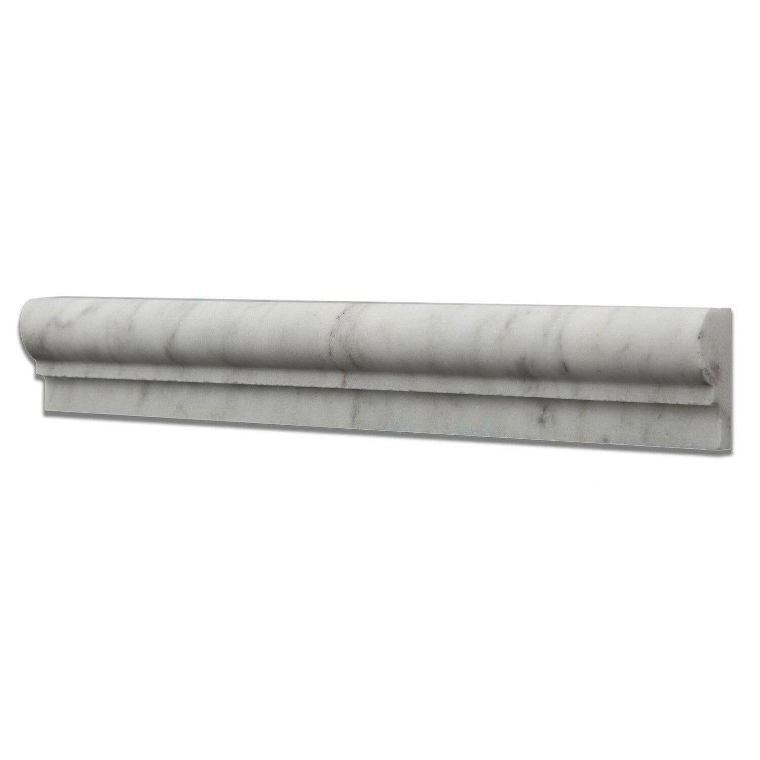 Bianco Venatino Marble Honed OG-1 Chair Rail Molding Trim Bianco Venatino Marble Honed OG-1 Chair Rail Molding Trim - American Tile Depot