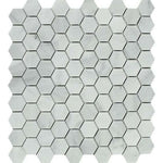 Bianco Venatino Marble Polished 1" Hexagon Mosaic Tile Bianco Venatino Marble Polished 1" Hexagon Mosaic Tile - American Tile Depot