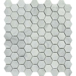 Bianco Venatino Marble Polished 1" Hexagon Mosaic Tile Bianco Venatino Marble Polished 1" Hexagon Mosaic Tile - American Tile Depot