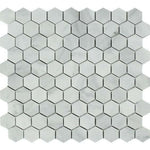 Bianco Venatino Marble Polished 1" Hexagon Mosaic Tile Bianco Venatino Marble Polished 1" Hexagon Mosaic Tile - American Tile Depot