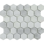 Bianco Venatino Marble Polished 2" Hexagon Mosaic Tile Bianco Venatino Marble Polished 2" Hexagon Mosaic Tile - American Tile Depot