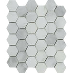 Bianco Venatino Marble Polished 2" Hexagon Mosaic Tile Bianco Venatino Marble Polished 2" Hexagon Mosaic Tile - American Tile Depot