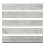 Bianco Venatino Marble Polished OG-1 Chair Rail Molding Trim Bianco Venatino Marble Polished OG-1 Chair Rail Molding Trim - American Tile Depot