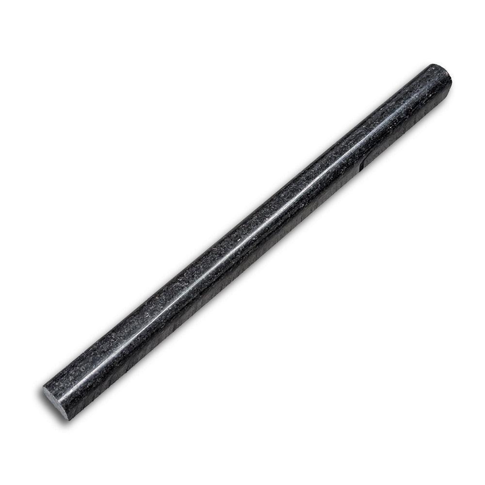 Black Galaxy Granite Polished 3/4x12 Bullnose Liner Black Galaxy Granite Polished 3/4x12 Bullnose Liner - American Tile Depot