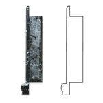 Black Marquina Marble Hand-Made Custom Shampoo Niche / Shelf - LARGE - Honed Black Marquina Marble Hand-Made Custom Shampoo Niche / Shelf - LARGE - Honed - American Tile Depot