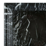 Black Marquina Marble Hand-Made Custom Shampoo Niche / Shelf - LARGE - Honed Black Marquina Marble Hand-Made Custom Shampoo Niche / Shelf - LARGE - Honed - American Tile Depot