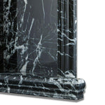Black Marquina Marble Hand-Made Custom Shampoo Niche / Shelf - LARGE - Honed Black Marquina Marble Hand-Made Custom Shampoo Niche / Shelf - LARGE - Honed - American Tile Depot
