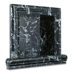 Black Marquina Marble Hand-Made Custom Shampoo Niche / Shelf - SMALL - Honed Black Marquina Marble Hand-Made Custom Shampoo Niche / Shelf - SMALL - Honed - American Tile Depot