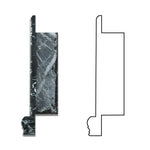 Black Marquina Marble Hand-Made Custom Shampoo Niche / Shelf - SMALL - Polished Black Marquina Marble Hand-Made Custom Shampoo Niche / Shelf - SMALL - Polished - American Tile Depot