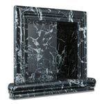 Black Marquina Marble Hand-Made Custom Shampoo Niche / Shelf - SMALL - Polished Black Marquina Marble Hand-Made Custom Shampoo Niche / Shelf - SMALL - Polished - American Tile Depot