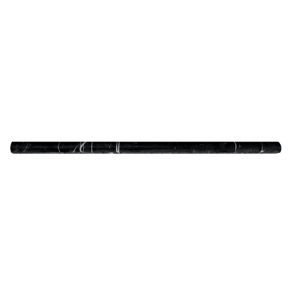 Black Marquina Marble Polished 1/2x12 Pencil Liner Black Marquina Marble Polished 1/2x12 Pencil Liner - American Tile Depot