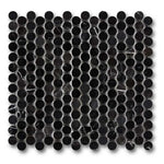 Black Marquina Marble Polished Penny Round Mosaic Tile Black Marquina Marble Polished Penny Round Mosaic Tile - American Tile Depot