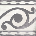 7.5x7.5 Decor Black Edge Matte Encaustic Look Porcelain Tile-American Tile Depot