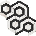 Black White Hexagon Polished